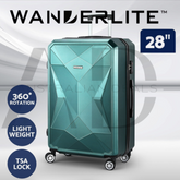 Wanderlite 28-inch Luggage Set with TSA Lock�ABS Hard Shell Travel Suitcase Organiser Luggage Case Atrovirens